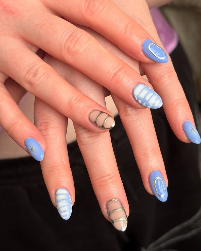 15 Stunning Blue And Silver Nail Ideas