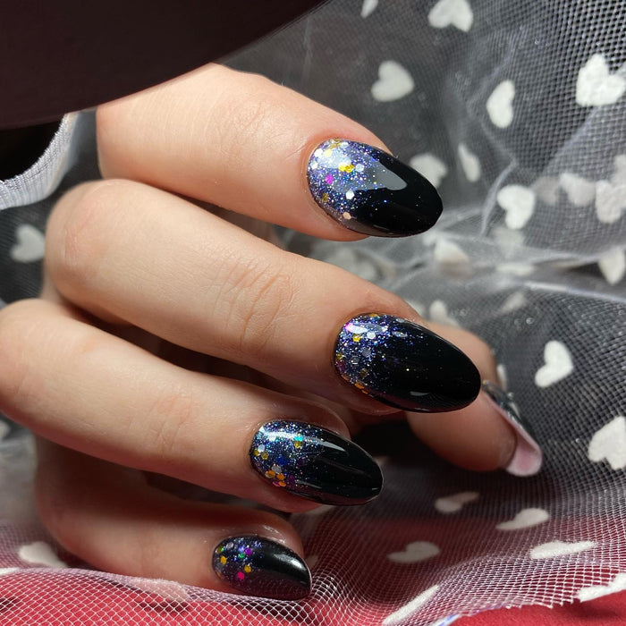 21 Mesmerizing Black Sparkly Nail Ideas for Nail Lovers