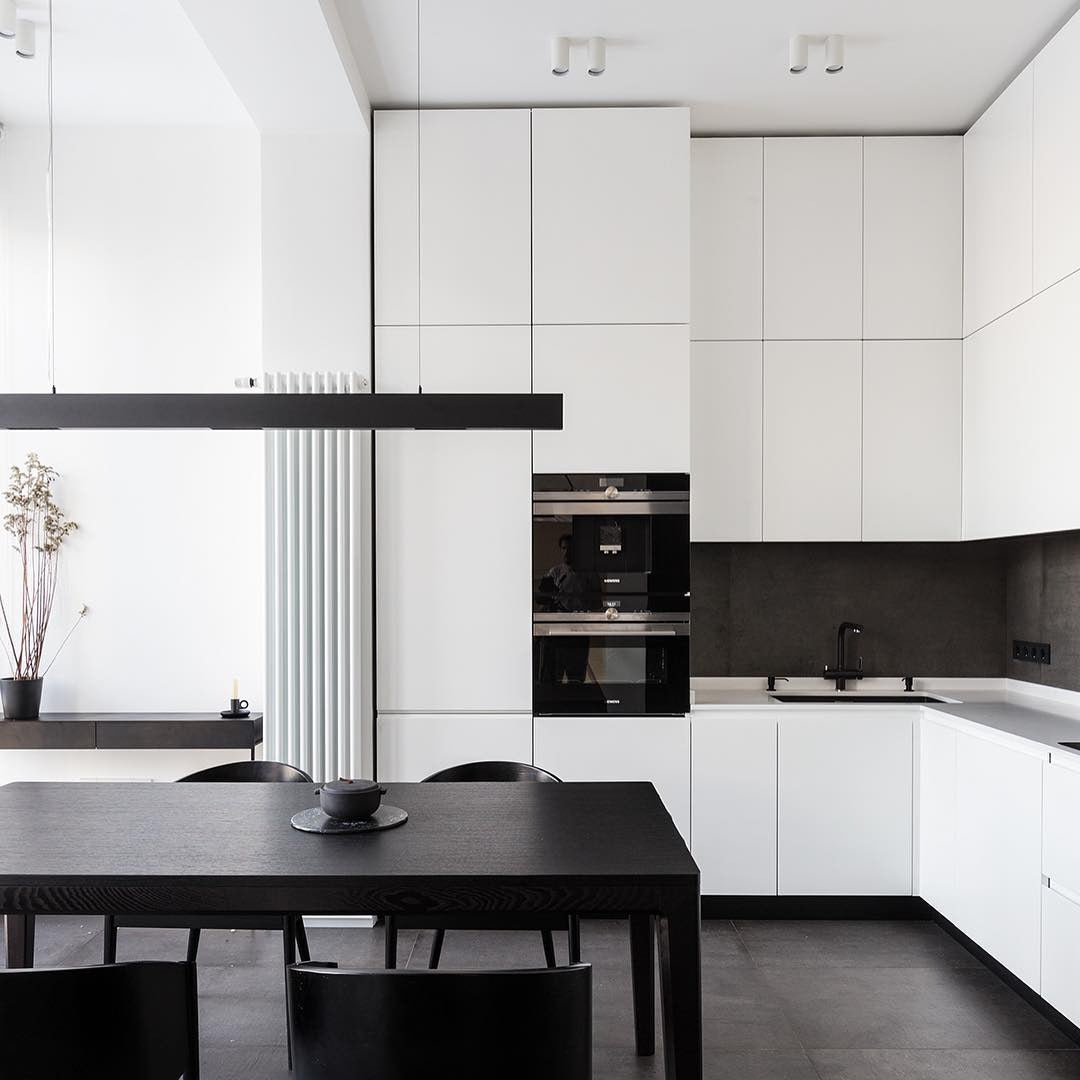 25 Inspiring White and Black Kitchen Combos