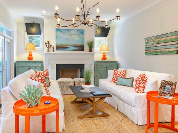 20 Relaxed & Polished Beach House Living Room Ideas