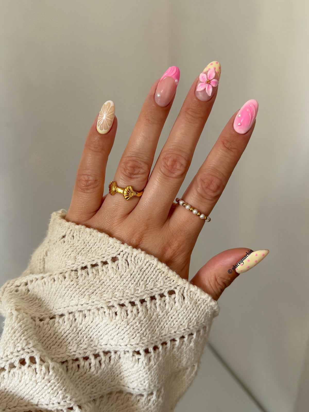 15 Cute Pink And Yellow Nail Ideas