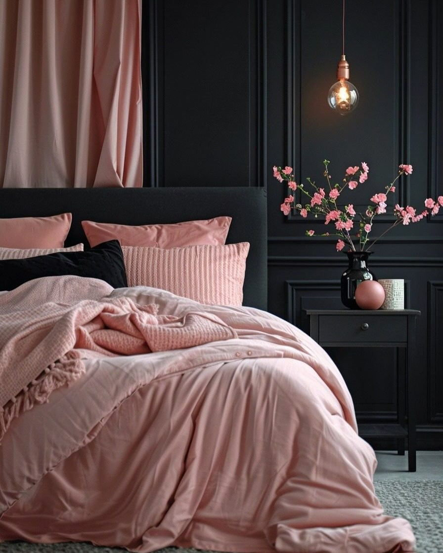15 Trendy Black And Pink Bedroom Makeover Ideas
