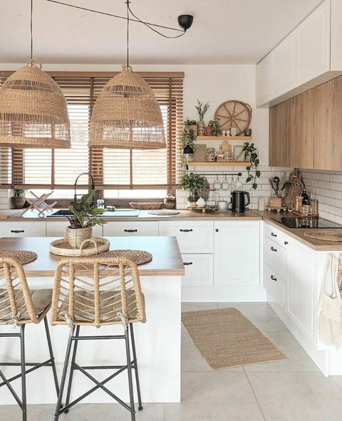 18 Cozy Boho Kitchen Ideas With Natural Vibes - Mockup Hunt