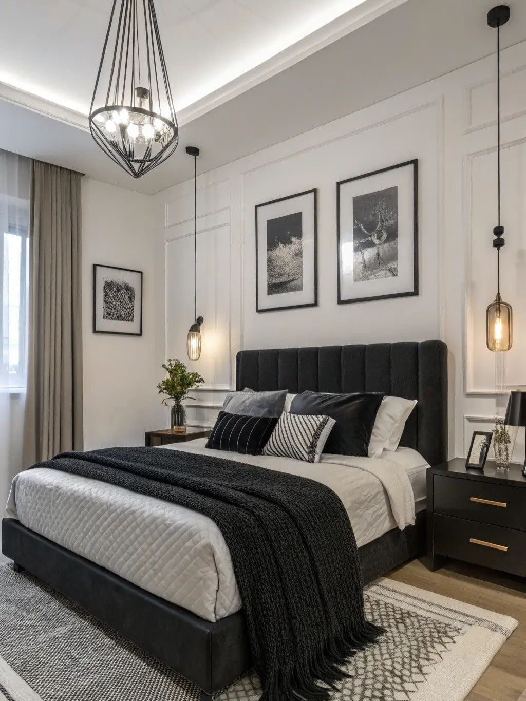 15 Grey, White And Black Bedroom Ideas You'll Love