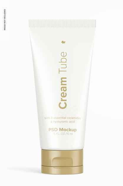 0.5 Oz Cream Tube Mockup Psd