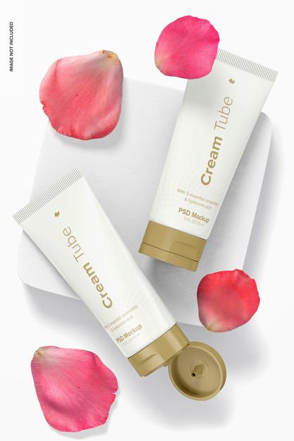0.5 Oz Cream Tubes Mockup Psd