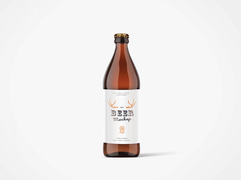 0.5L Beer Bottle Psd Mock-Up