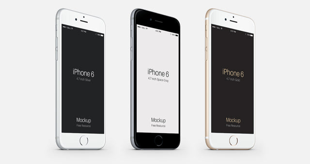 Set of iPhone 6 Psd Vector Mockup