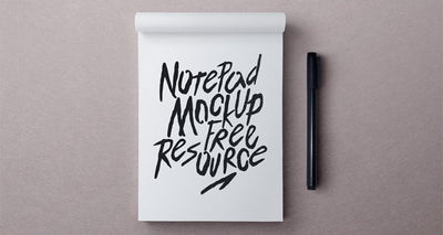 Empty Clean Notepad Mockup Psd