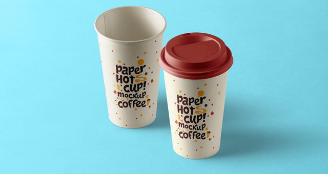 Takeaway Cardboard Coffee Mug or Cup Mockup Psd Template