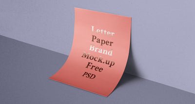 Folded Psd A4 Paper Mockup in Corner