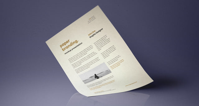 A4 Psd Paper Mock-Up