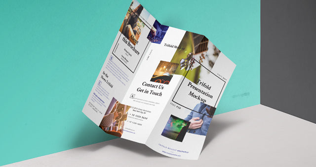Tri Fold Mockup Psd Template