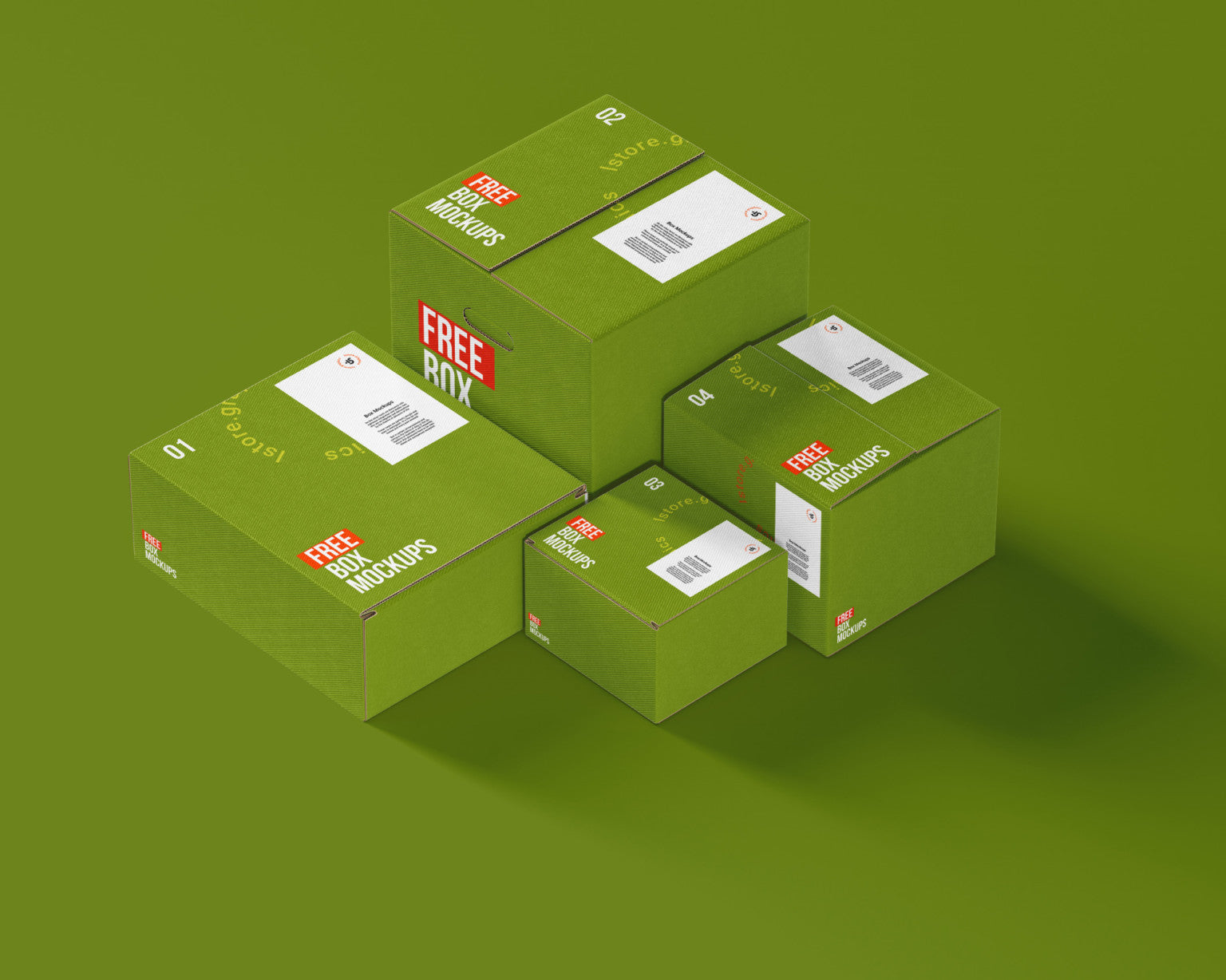 7 Square Box Mockups