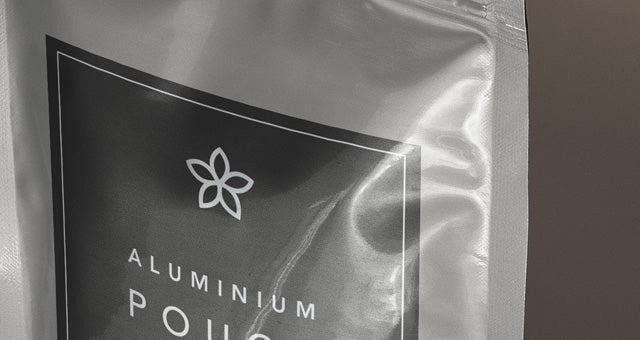 Metal Foil Packaging Mockup Perspective View