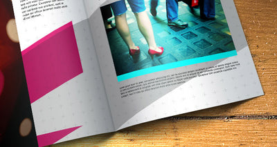 Bi-Fold Brochure Mockup Magazine Template