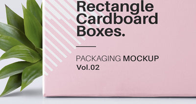 Rectangular Psd Packaging Box Mockup Front View