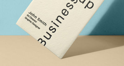 Front View Business Card Mockup