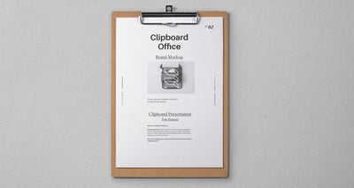 Top View of Psd Clipboard Stationery Mockup