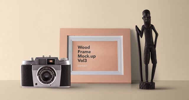 Perfect Wood Frame Mockup Psd
