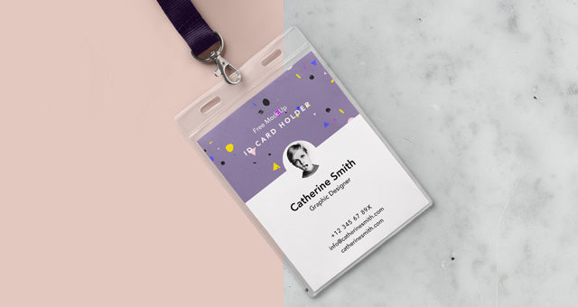 Identity Card Holder Mockup Psd