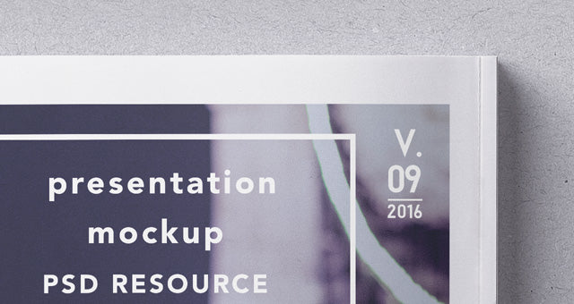 Open Overhead Magazine Mockup Psd Design