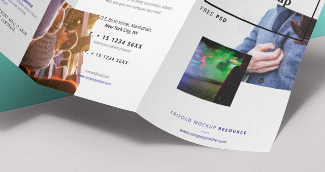 Tri Fold Mockup Psd Template