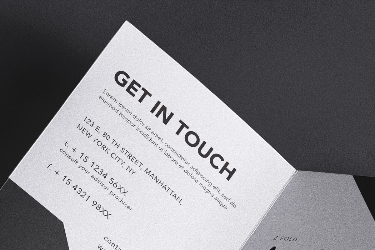 Z-Fold Psd Brochure Mockup PSD