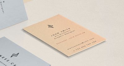 Side View of Business Card Mockup