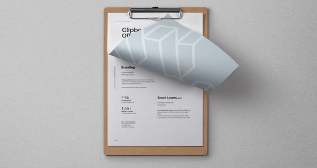 Top View of Psd Clipboard Stationery Mockup