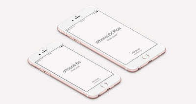 Set of iPhone 6s Psd Rose Gold Mockups