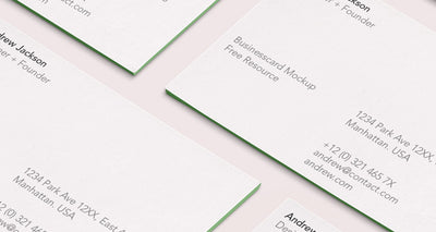 Psd Business Card Mock-Up Isometric View