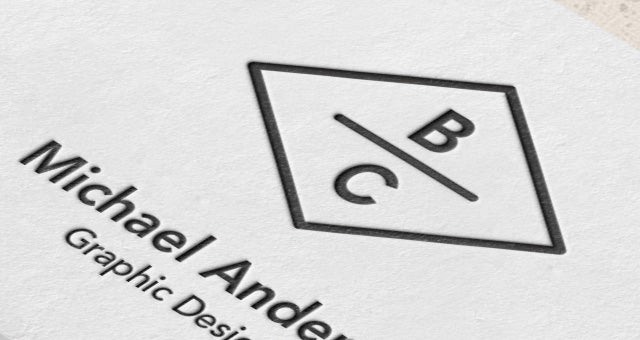 Isometric View of White Psd Business Card Mockup