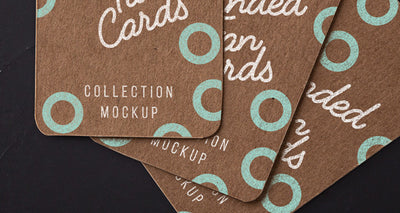 Psd Kraft Label Cards Mockup