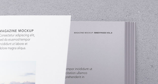 Open Overhead Magazine Mockup Psd Design