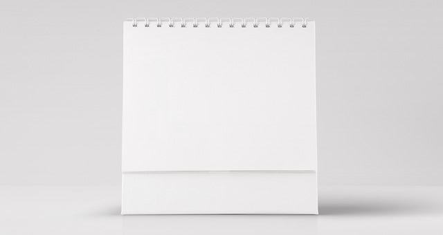 White Clean Calendar Mockup Mockup