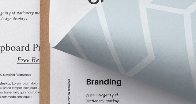 Top View of Psd Clipboard Stationery Mockup