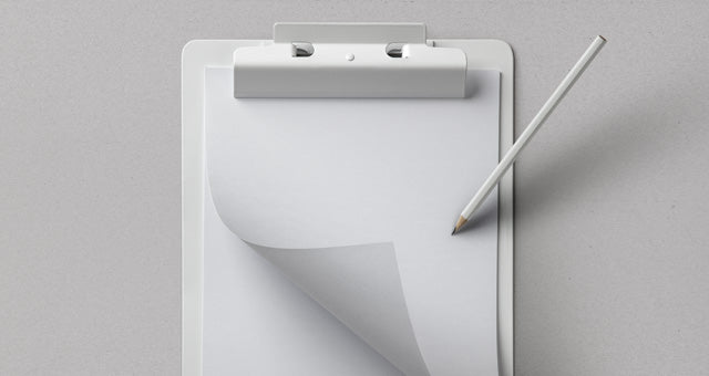Top View of Clipboard Stationery Psd Mockup Design