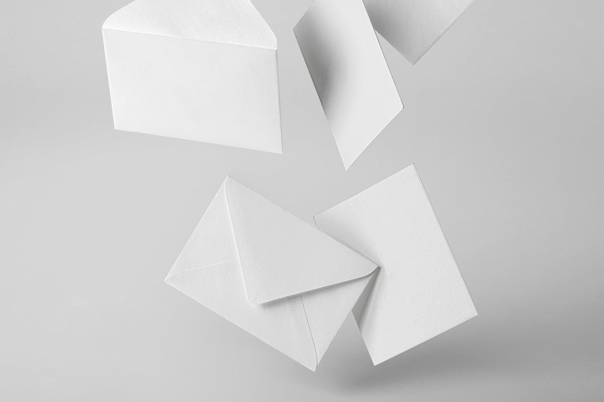 Falling and Floating Psd Invitation Mockup