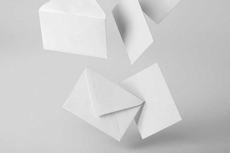 Falling and Floating Psd Invitation Mockup