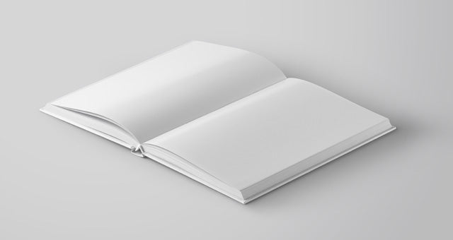 Open Hardcover Book Mockup Perspective View