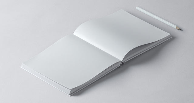 Perspective View of Square Psd Hardcover Book Mockup