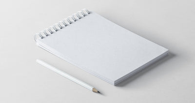 Perspective View of Ringed Notepad Mockup