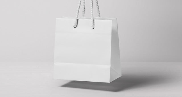 Paper Bag Mockup Floating in the Air