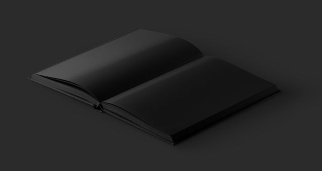 Open Hardcover Book Mockup Perspective View