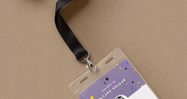 Identity Card Holder Mockup Psd
