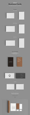White Business Card Mockups in 3mats (A8, EU and US)