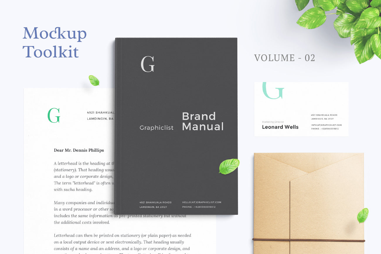 Spring Vibed Green Business Stationery and Branding Mockup Toolkit