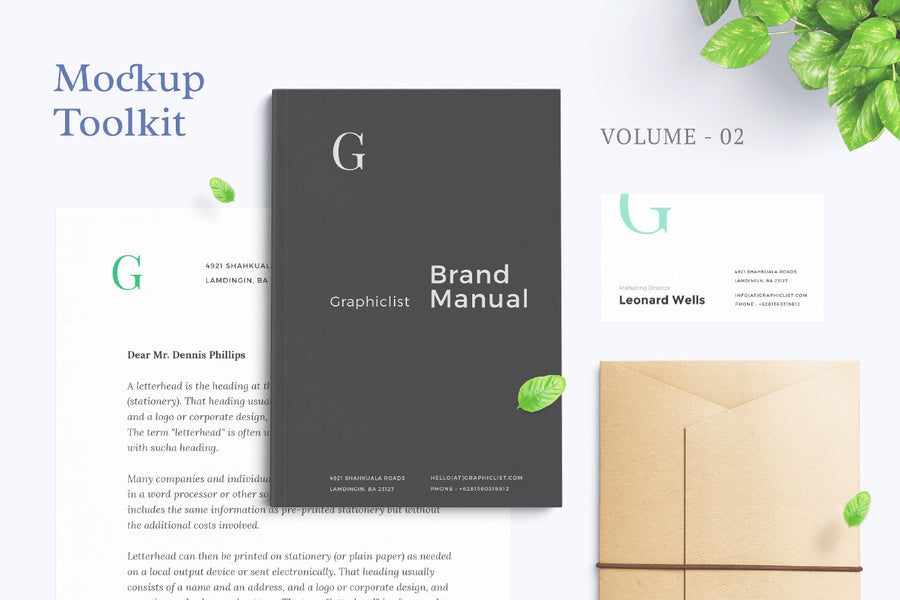 Spring Vibed Green Business Stationery and Branding Mockup Toolkit