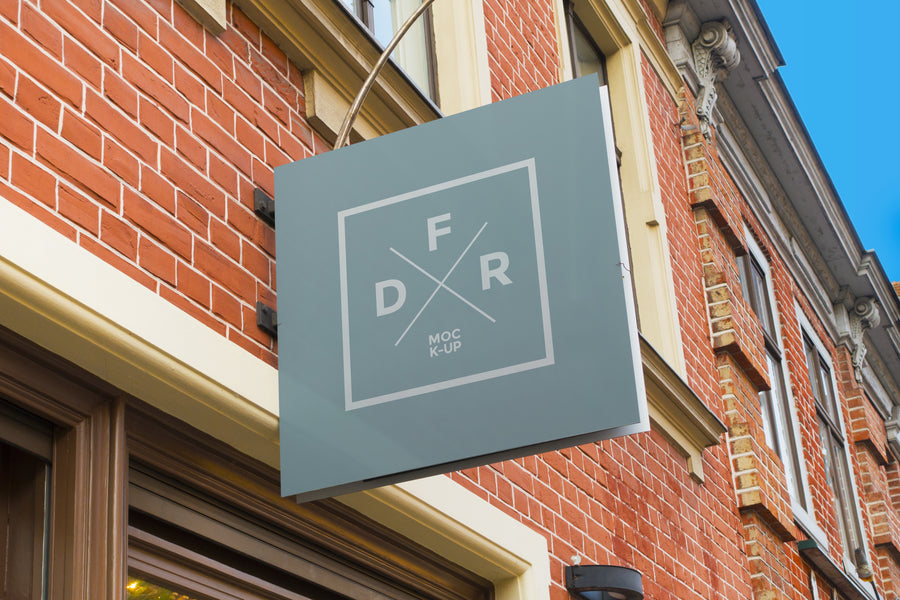 Classic Store Sign Mockup